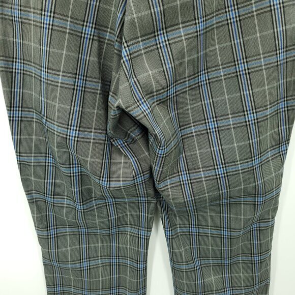rag & bone Simone Slim Cropped Glen Plaid Pants 6 Black Multi Plaid - Picture 11 of 15